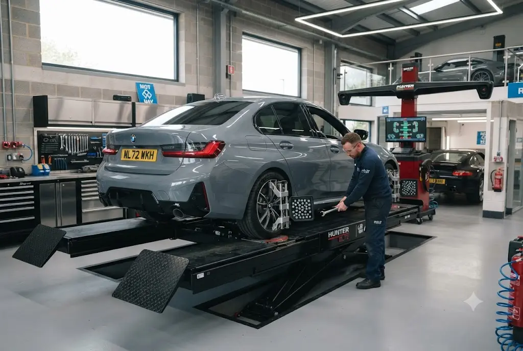 Wheel alignment inspection for UK cars and tyre maintenance