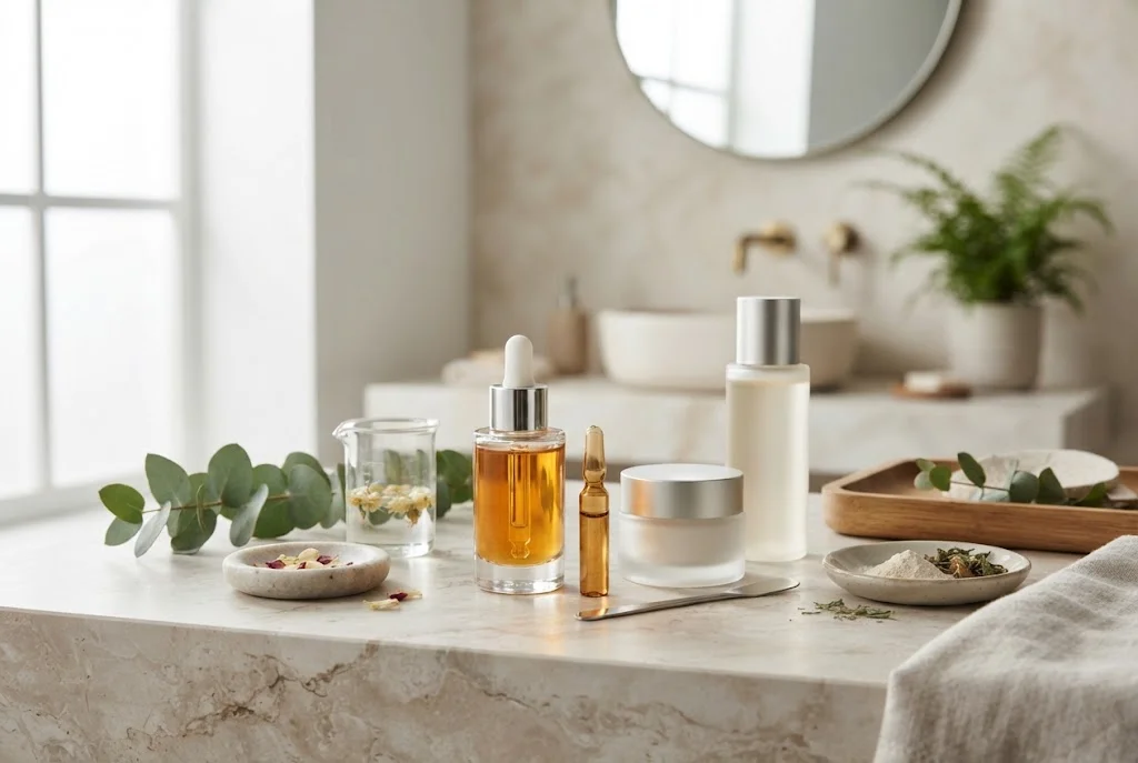 Skincare ingredients in a modern facial skincare routine
