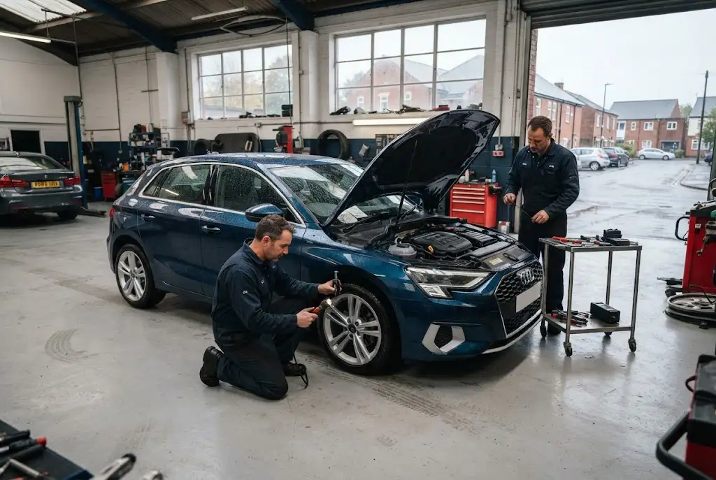 Vehicle maintenance and seasonal car care inspection in the UK